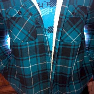 this is a Boston traders flannel, size Large
